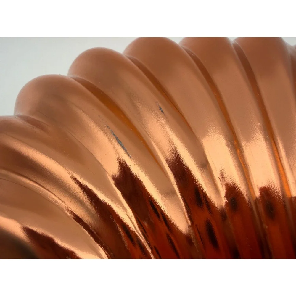 Vintage Wear-Ever Copper Aluminum Scalloped Seashell Jello Cake Mold 6 Cup 2980